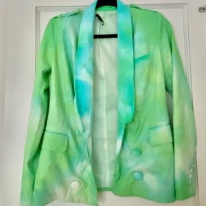 Rachel Zoe Hand Made Tie Dyed Blazer Sz 2